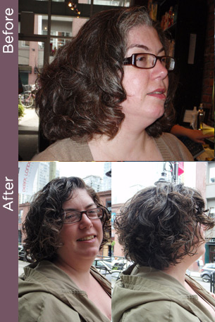 Curly hair before & after 14