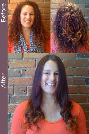 Keratin before & after